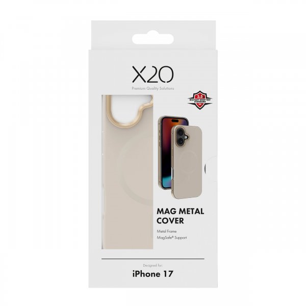 X2O iPhone 17 Cover Mag Metal Guld