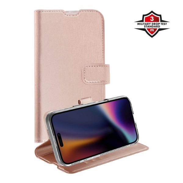 X2O iPhone 17 Etui Classic Wallet Rosaguld