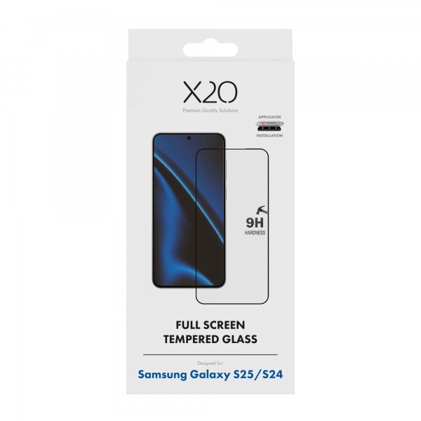 X2O Samsung Galaxy S24/Galaxy S25 Skærmbeskyttelse Fuld Skærm