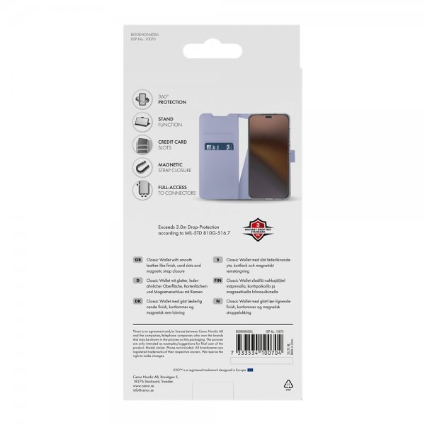 X2O Honor 400 Lite Cover Classic Wallet Lavender