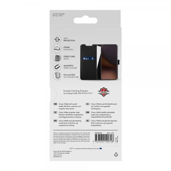 X2O Honor 400 Etui Classic Wallet Sort
