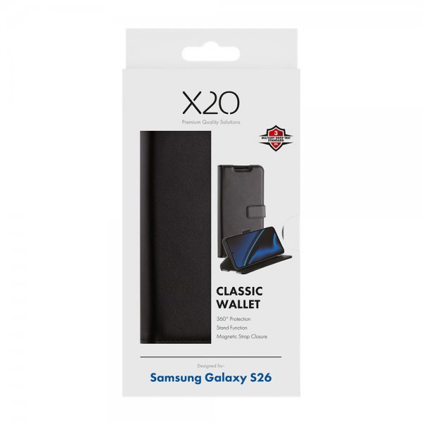 X2O Samsung Galaxy S26 Etui Classic Wallet Sort
