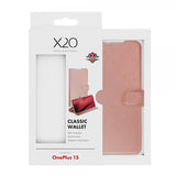 X2O OnePlus 15 Cover Classic Wallet Rosaguld