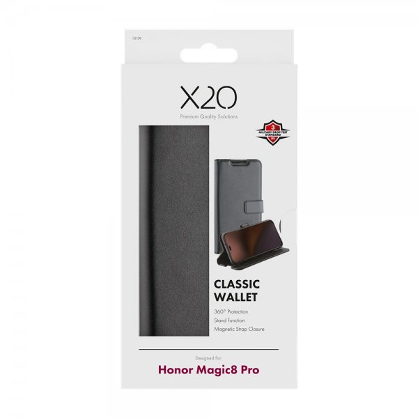 X2O Honor Magic 8 Pro Etui Classic Wallet Sort