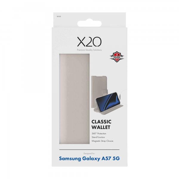 X2O Samsung Galaxy A57 Etui Classic Wallet Greige