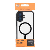 iPhone 17 Cover Kameraramme MagSafe Sort Gennemsigtig