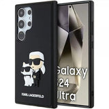 Karl Lagerfeld Samsung Galaxy S24 Ultra Cover 3D Rubber Karl & Choupette Sort