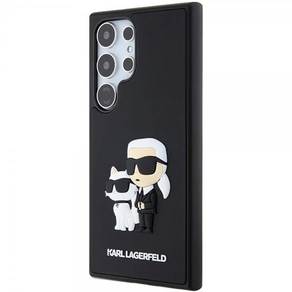 Karl Lagerfeld Samsung Galaxy S24 Ultra Cover 3D Rubber Karl & Choupette Sort