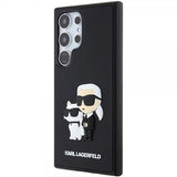 Karl Lagerfeld Samsung Galaxy S24 Ultra Cover 3D Rubber Karl & Choupette Sort