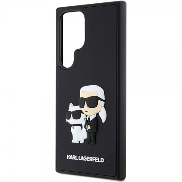 Karl Lagerfeld Samsung Galaxy S24 Ultra Cover 3D Rubber Karl & Choupette Sort