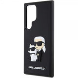 Karl Lagerfeld Samsung Galaxy S24 Ultra Cover 3D Rubber Karl & Choupette Sort