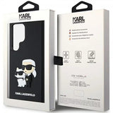 Karl Lagerfeld Samsung Galaxy S24 Ultra Cover 3D Rubber Karl & Choupette Sort