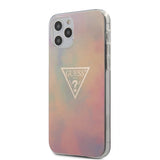 Guess iPhone 12/iPhone 12 Pro Cover Gold Triangle Rosa
