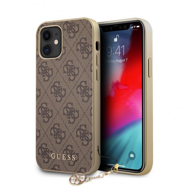 Guess iPhone 12 Mini Cover 4G Charms Brun