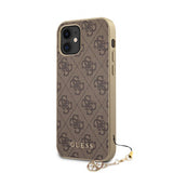 Guess iPhone 12 Mini Cover 4G Charms Brun