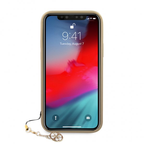 Guess iPhone 12/iPhone 12 Pro Cover 4G Charms Brun