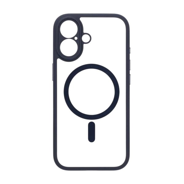 iPhone 17 Cover Kameraramme MagSafe Blå Transparent