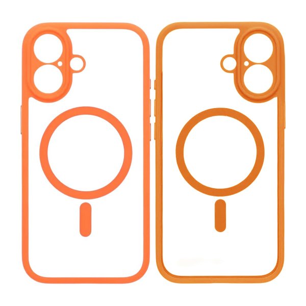 iPhone 17 Skal Kameraramme MagSafe Orange Transparent