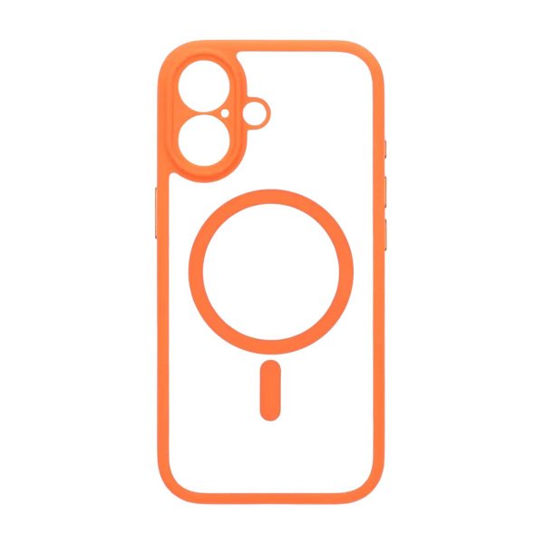 iPhone 17 Skal Kameraramme MagSafe Orange Transparent