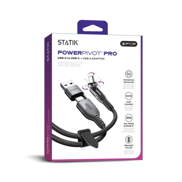 Statik Kabel PowerPivot Pro USB-C/USB-C 1m Sort