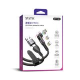 Statik Kabel 360 Pro USB-C/Lightning/Micro-USB 1m Sort