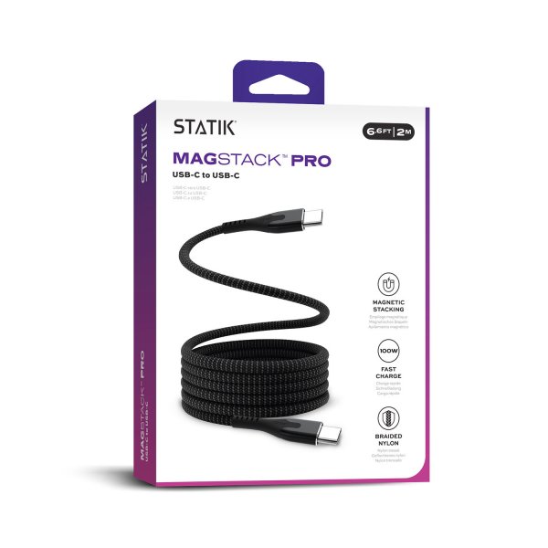 Statik Kabel MagStack Pro USB-C/USB-C 2m Sort