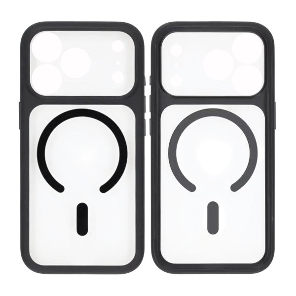 iPhone 17 Pro Max Cover Kamerasarg MagSafe Sort Gennemsigtig