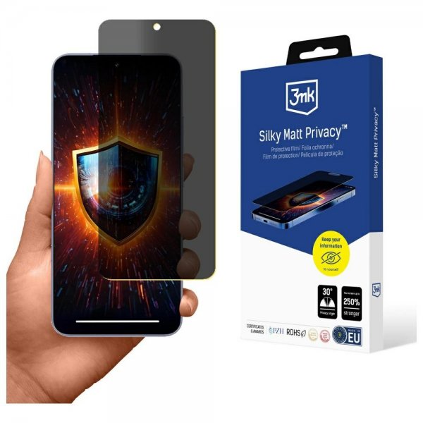 3mk Xiaomi 15 Skærmbeskyttelse Silky Matt Privacy