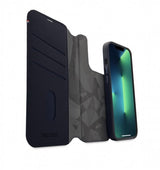 Decoded iPhone 14 Pro Foderal Læder Aftagelig Pung Navy