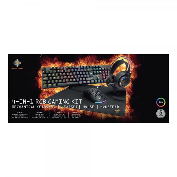 Deltaco Gaming 4-i-1 RGB Gaming Kit Mekanisk