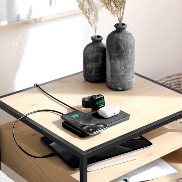 ALOGIC Ultra Power 4-i-1 Trådløs Dobbelt Opladningsdockingstation med Apple Watch-oplader