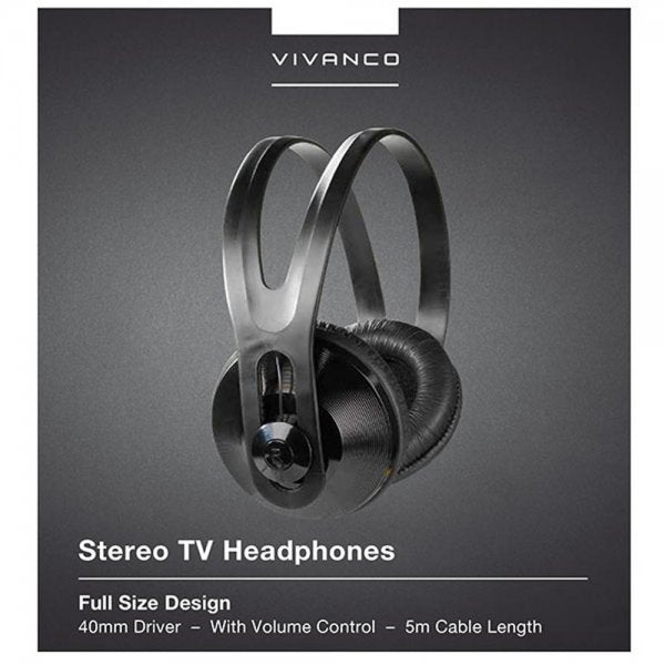 Vivanco Kablet Over-Ear Høretelefoner til TV 5m kabel 3.5/6.3mm