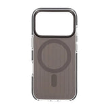 iPhone 17 Pro Cover Bølget MagSafe Sort Transparent