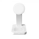 Mophie Trådløs Oplader Snap+ 3-i-1 Trådløs Opladerstander Qi2 MagSafe Hvid
