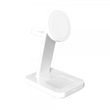 Mophie Trådløs Oplader Snap+ 3-i-1 Trådløs Opladerstander Qi2 MagSafe Hvid