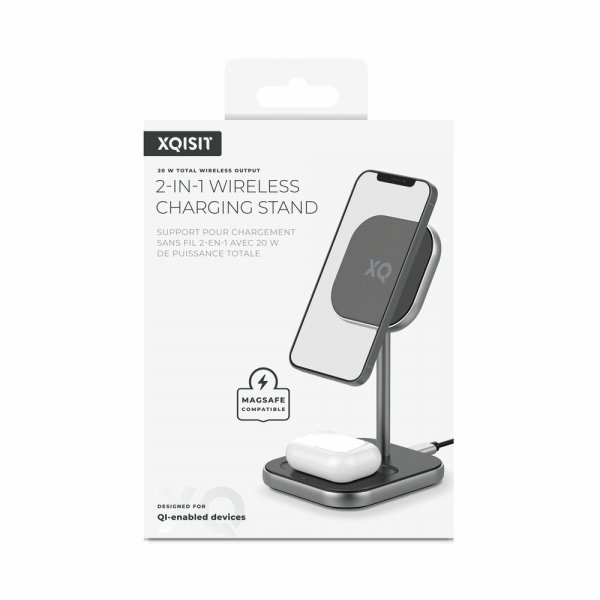 Xqisit Ladestation 2i1 MagSafe Sort