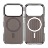 iPhone 17 Pro Cover Bølget MagSafe Sort Transparent
