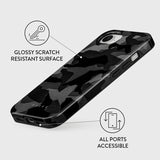 Burga iPhone 16e/iPhone 17e Cover Tough Night Black Camo