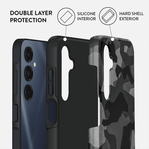 Burga Samsung Galaxy A16 Cover Tough Night Black Camo