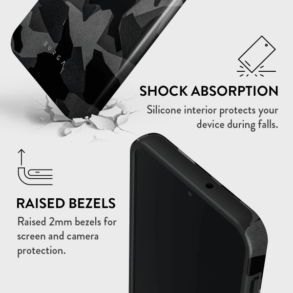 Burga Samsung Galaxy A16 Cover Tough Night Black Camo