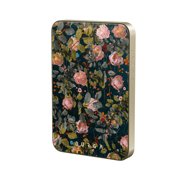 Burga Powerbank MagSafe 5000 mAh Bloomy Garden Guld