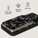 Burga Powerbank MagSafe 5000 mAh Night Black Camo Guld