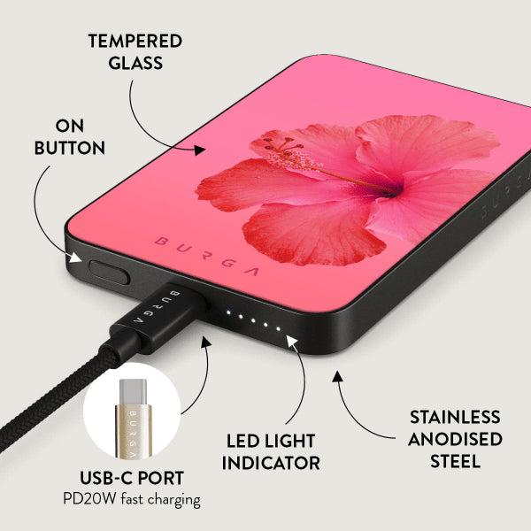 Burga Powerbank MagSafe 5000 mAh Island Girl