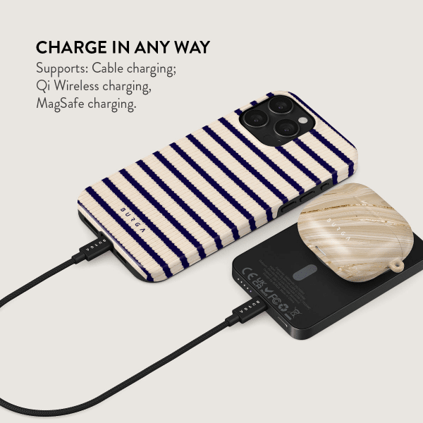 Burga Powerbank MagSafe 5000 mAh Old Money Grå