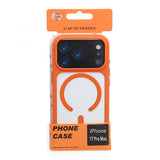iPhone 17 Pro Max Cover Kamerasarg MagSafe Orange Transparent