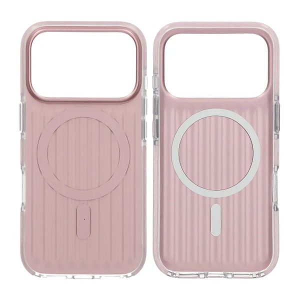 iPhone 17 Pro Cover Bølget MagSafe Lys Rosa