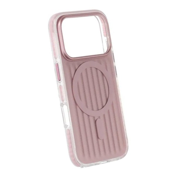 iPhone 17 Pro Cover Bølget MagSafe Lys Rosa