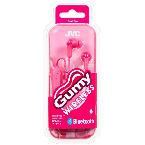 JVC Hovedtelefoner FX9BT Gumy In-Ear Trådløs Mikrofon Rosa