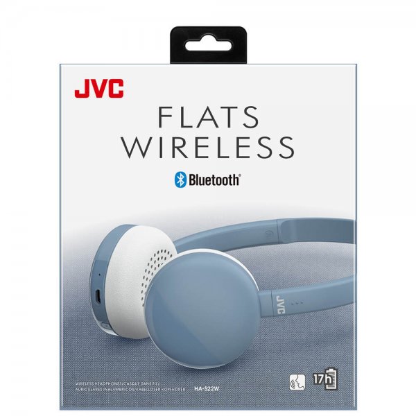 JVC Hovedtelefoner On-Ear S22 Trådløs Blå