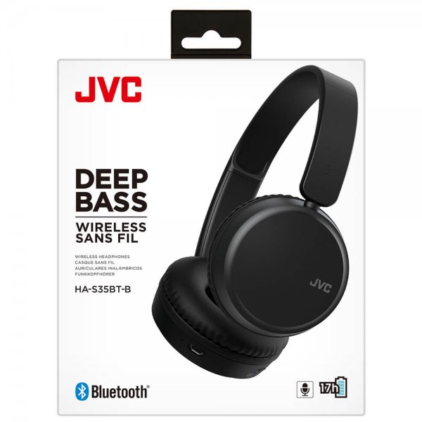 JVC Hovedtelefoner On-Ear Trådløse HA-S35BT Sort